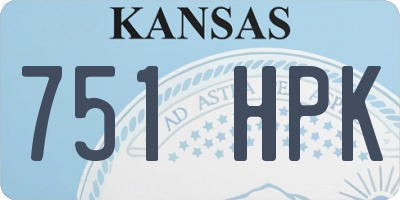 KS license plate 751HPK