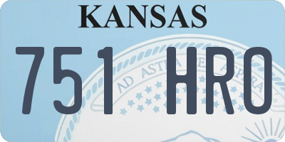 KS license plate 751HRO