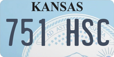 KS license plate 751HSC