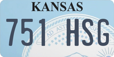 KS license plate 751HSG