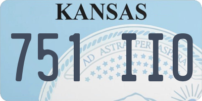 KS license plate 751IIO