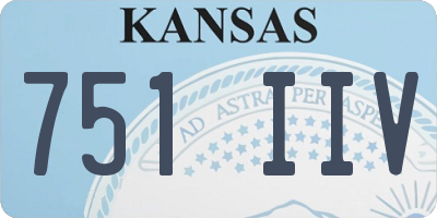 KS license plate 751IIV