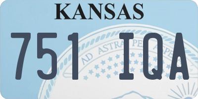 KS license plate 751IQA