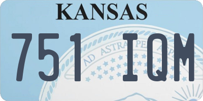KS license plate 751IQM