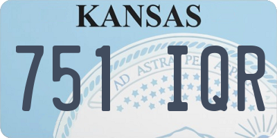 KS license plate 751IQR