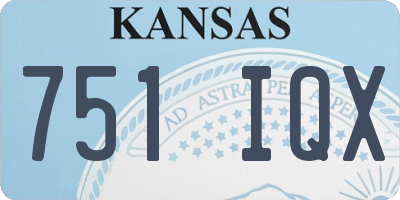 KS license plate 751IQX