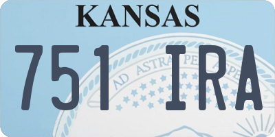 KS license plate 751IRA