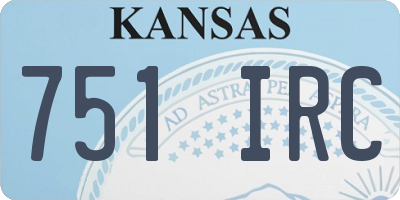 KS license plate 751IRC