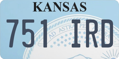 KS license plate 751IRD