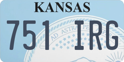 KS license plate 751IRG