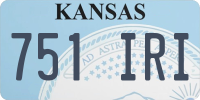 KS license plate 751IRI