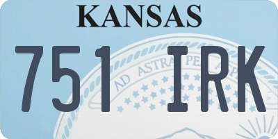 KS license plate 751IRK
