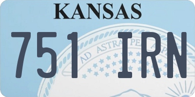 KS license plate 751IRN