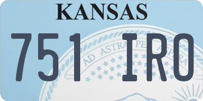 KS license plate 751IRO
