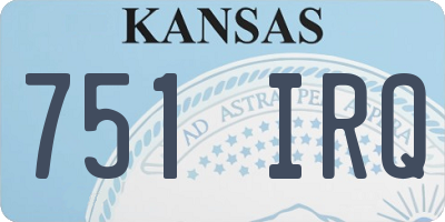 KS license plate 751IRQ