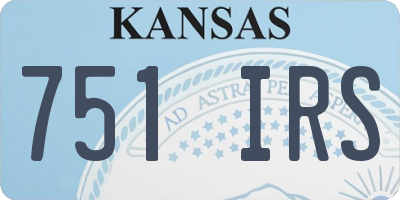 KS license plate 751IRS