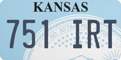 KS license plate 751IRT