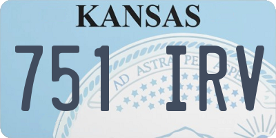 KS license plate 751IRV