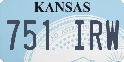 KS license plate 751IRW