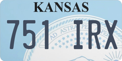 KS license plate 751IRX