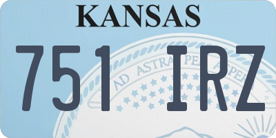 KS license plate 751IRZ