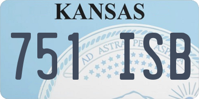 KS license plate 751ISB