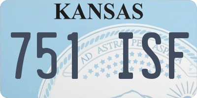KS license plate 751ISF