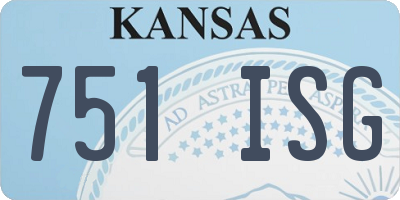KS license plate 751ISG