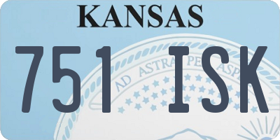 KS license plate 751ISK