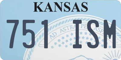 KS license plate 751ISM