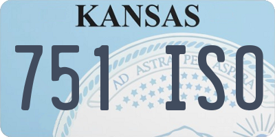KS license plate 751ISO