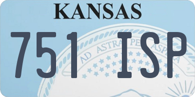 KS license plate 751ISP