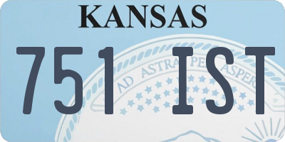 KS license plate 751IST