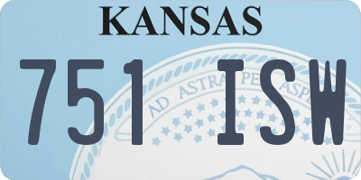 KS license plate 751ISW