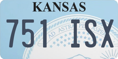 KS license plate 751ISX