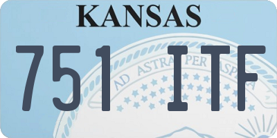 KS license plate 751ITF