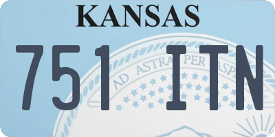 KS license plate 751ITN