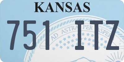 KS license plate 751ITZ