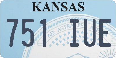 KS license plate 751IUE