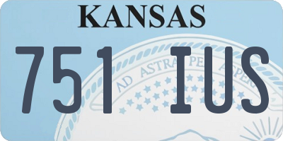 KS license plate 751IUS