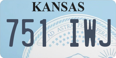 KS license plate 751IWJ