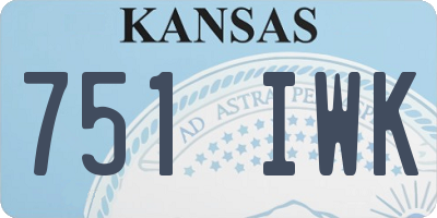 KS license plate 751IWK