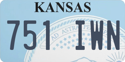 KS license plate 751IWN