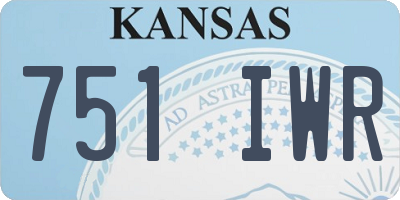 KS license plate 751IWR