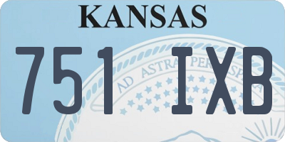 KS license plate 751IXB