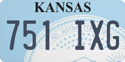 KS license plate 751IXG