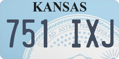 KS license plate 751IXJ
