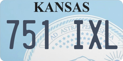 KS license plate 751IXL