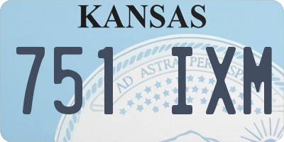 KS license plate 751IXM