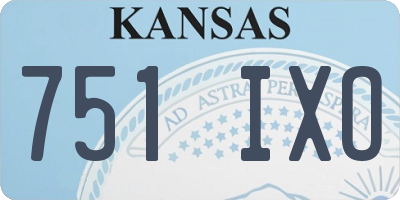 KS license plate 751IXO